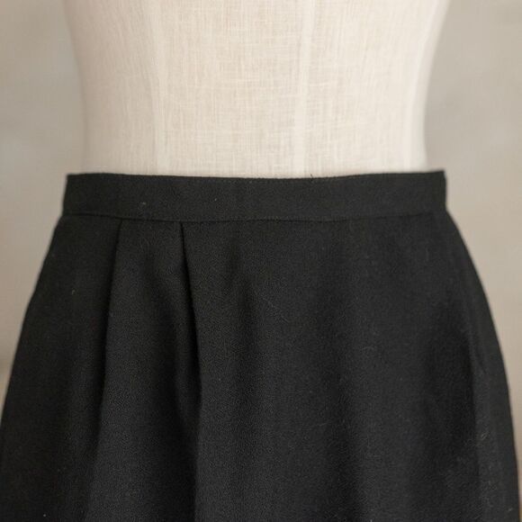 En Avance Vintage 100% Wool Black Skirt size 6 - Picture 3 of 4